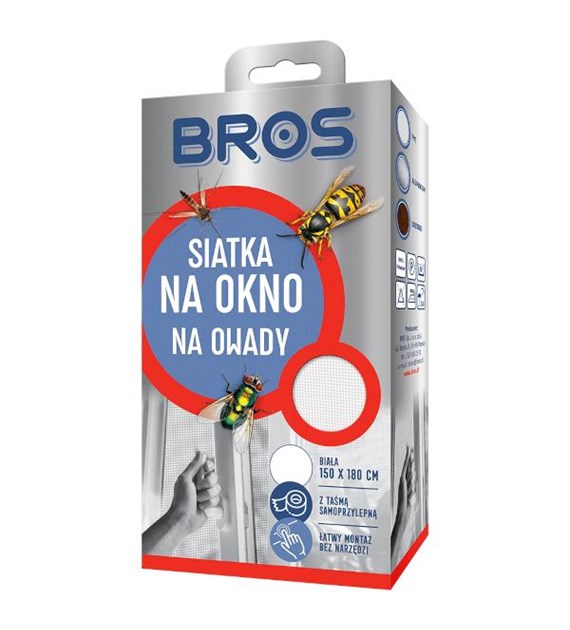 BROS Siatka na okno 150 X 180 biała /10/