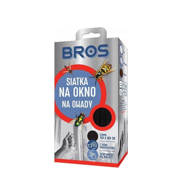 BROS Siatka na okno 150 X 180 czarna /10/