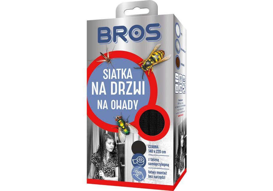 BROS Siatka na drzwi 140x220 czarna /10/