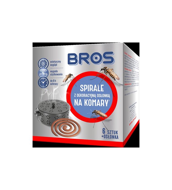 BROS Spirala na komary z dekor.osłon. 6szt.