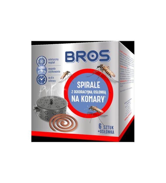 BROS Spirala na komary z dekor.osłon. 6szt.