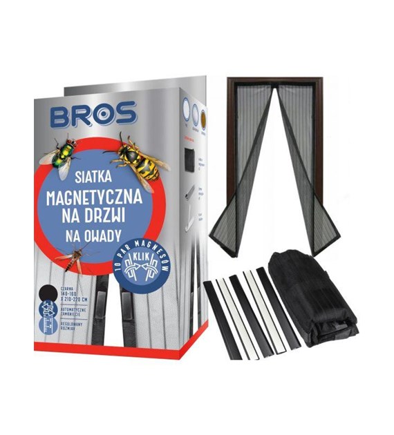 BROS Siatka na drzwi magnetyczna 100x220 biała/8/