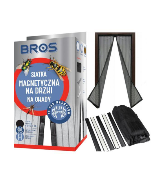 BROS Siatka na drzwi magnetyczna 100x220 biała/8/