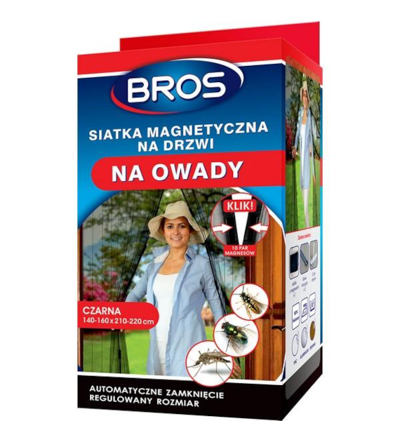 BROS Siatka na drzwi magnetyczna 160x220 biała /8/