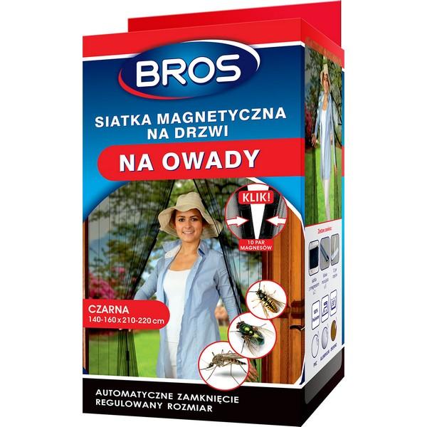 BROS Siatka na drzwi magnetyczna 100x220 czarna/8/
