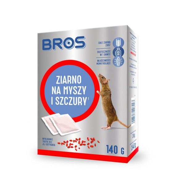 BROS Ziarno na myszy i szczury 140g /12/