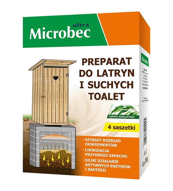 BROS Microbec preparat do latryn i toalet 4x30g
