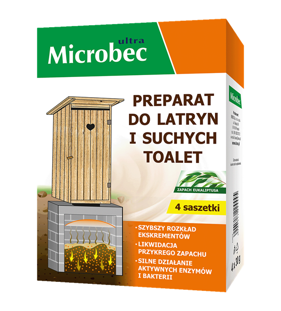 BROS Microbec preparat do latryn i toalet 4x30g