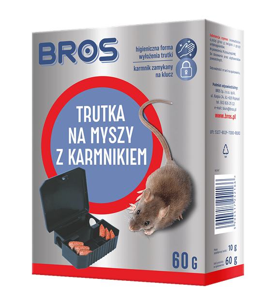 BROS trutka na myszy z karmnikiem 60g /12/