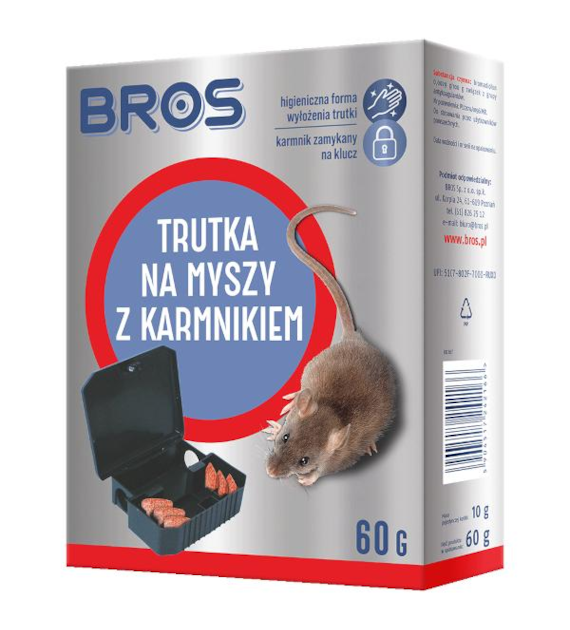 BROS trutka na myszy z karmnikiem 60g /12/