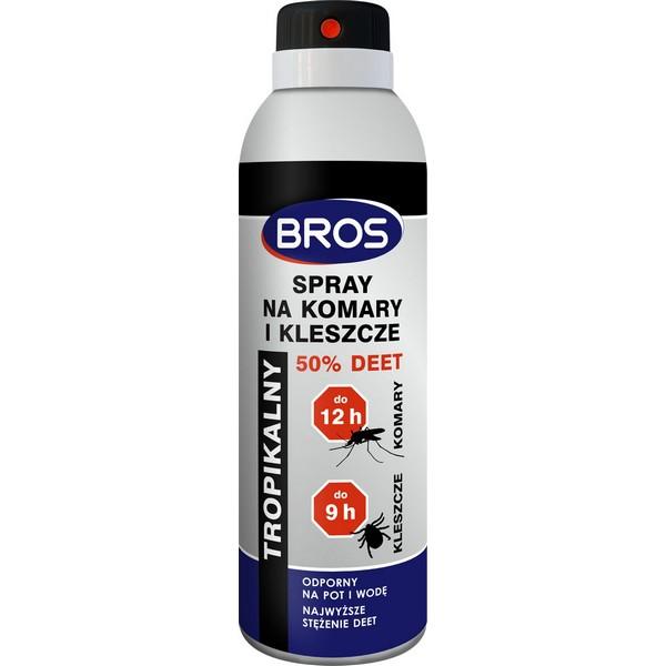 BROS Spray na komary i kleszcze 50% DEET 180ml 12/