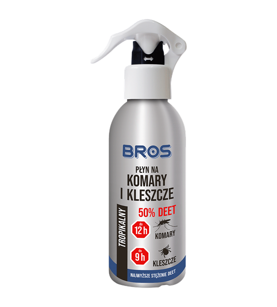 BROS Płyn na komary i kleszcze 50% DEET 130ml