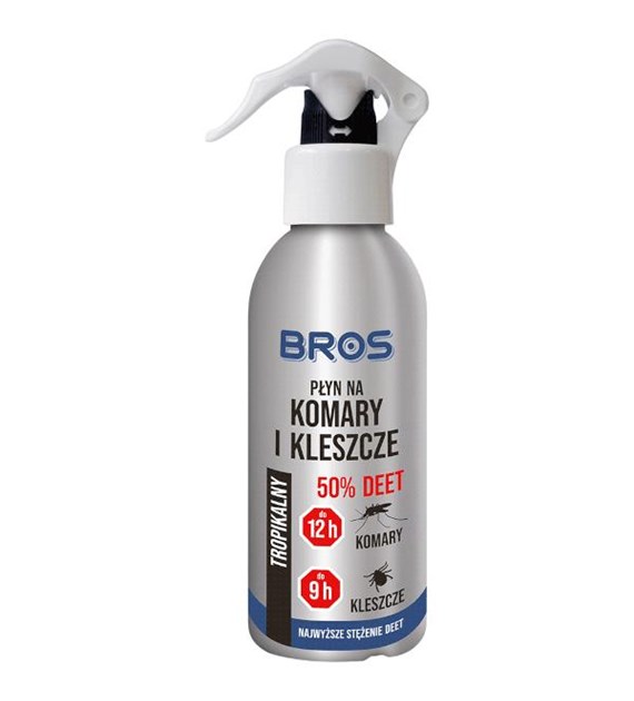BROS Płyn na komary i kleszcze 50% DEET 130ml