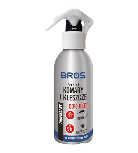 BROS Płyn na komary i kleszcze 50% DEET 130ml
