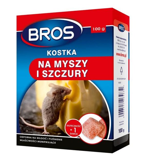 BROS Kostka na myszy i szczury 100g /12/
