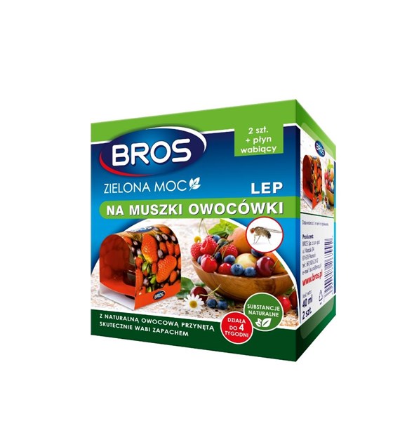 BROS Zielona Moc lep na muszki owocówki 2 szt.