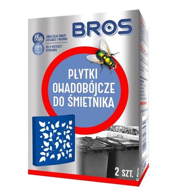 BROS Płytki owadobójcze do śmietnika 2szt.