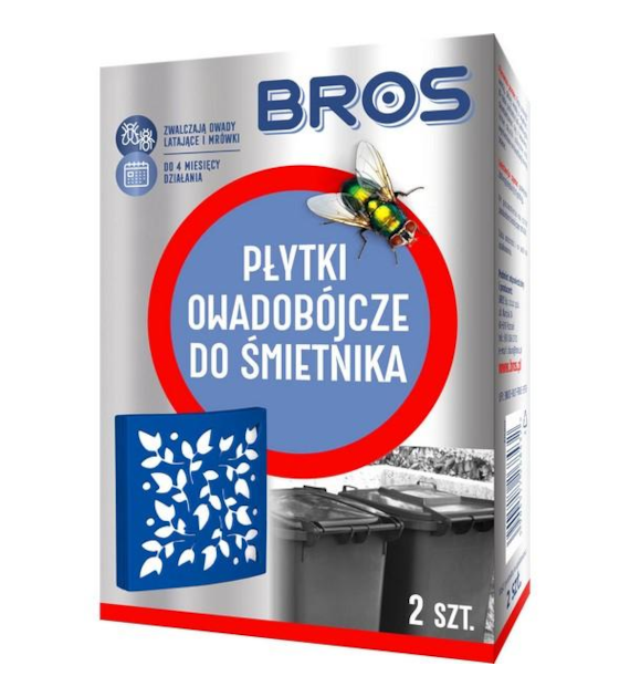 BROS Płytki owadobójcze do śmietnika 2szt.