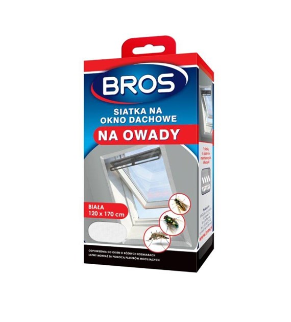 BROS Siatka na okno dachowe 120x170 biała