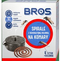 BROS Spirala na komary z dekor.osłon.metal. 4szt.