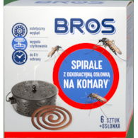 BROS Spirala na komary z dekor.osłon.metal. 4szt.