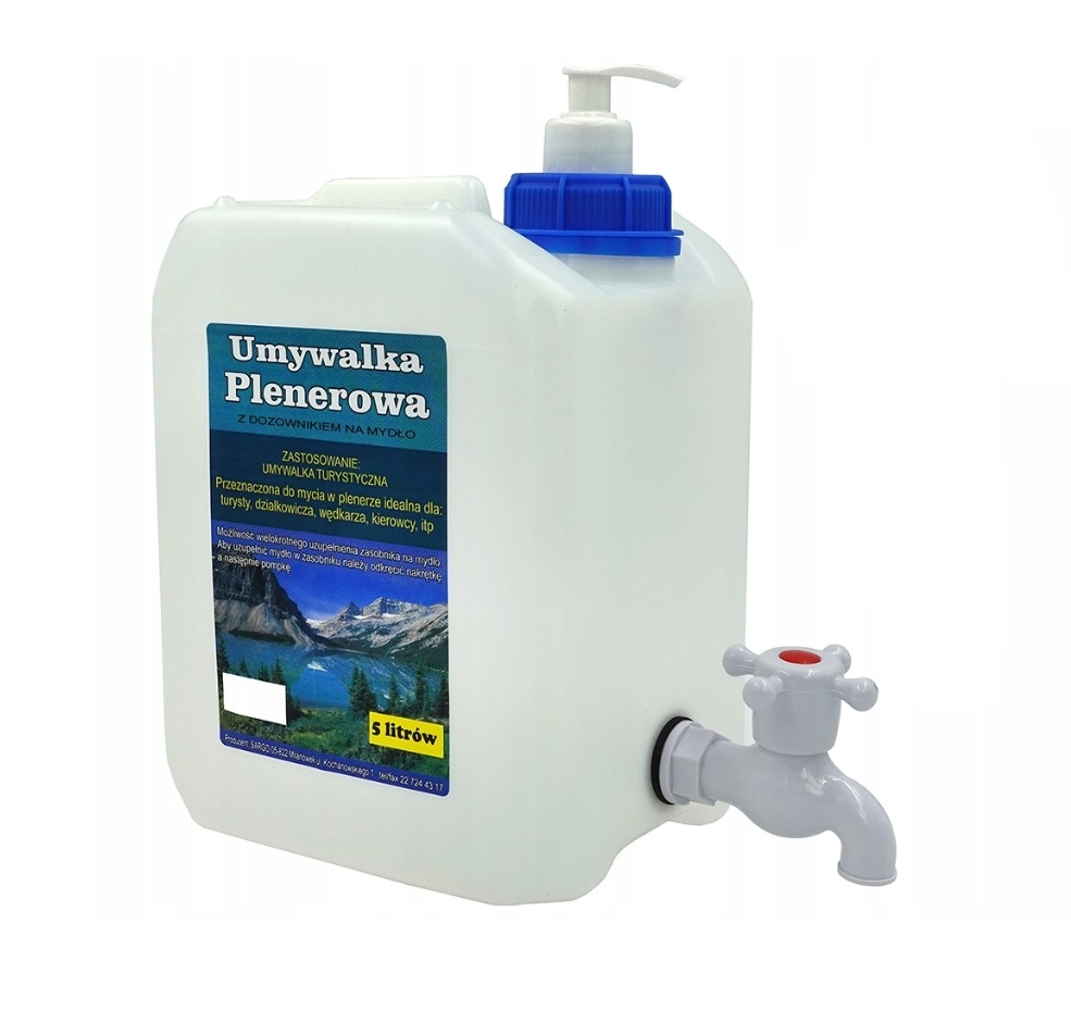UMYWALKA PLENEROWA Z DOZOWNIKIEM NA MYDŁO 5L