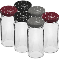Słoik TO 90ml z zakr. Słupek fi43 6szt. 132090