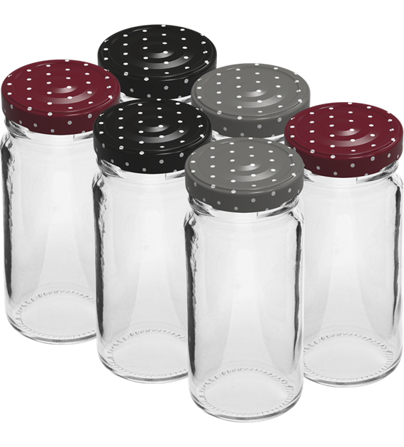Słoik TO 90ml z zakr. Słupek fi43 6szt. 132090