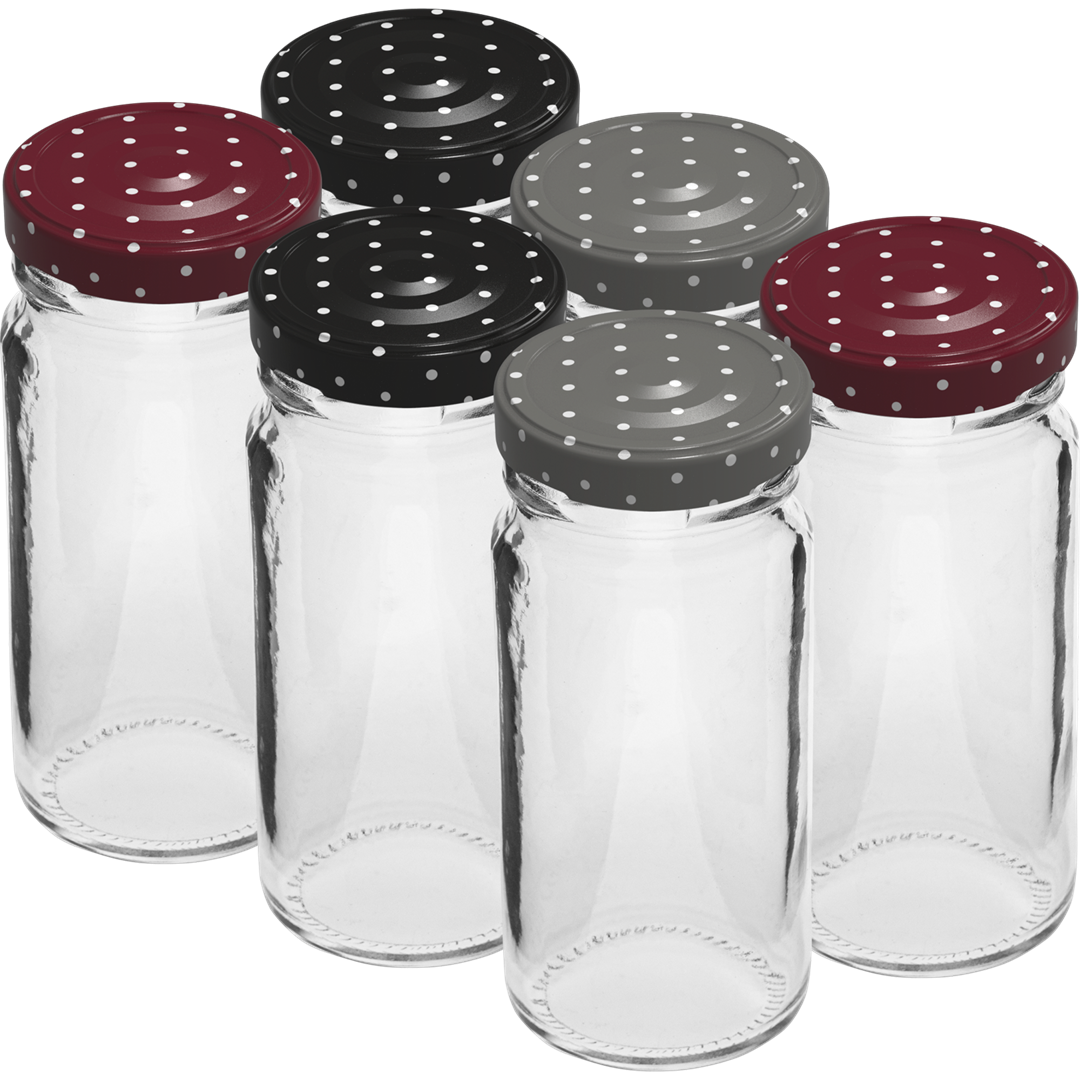 Słoik TO 90ml z zakr. Słupek fi43 6szt. 132090