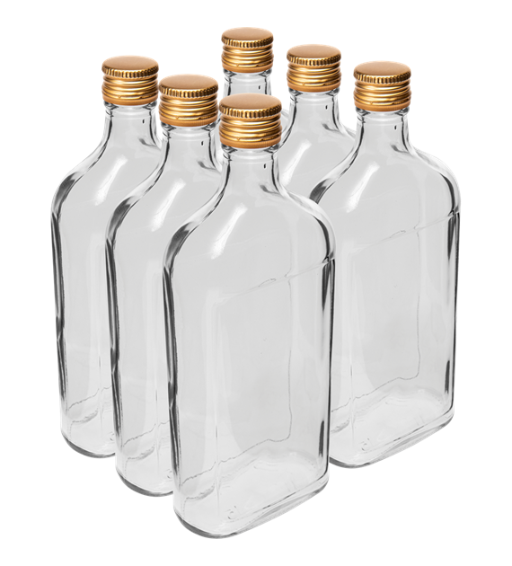 Butelka piersiówka 500ml z zakrętką 6szt. 631414