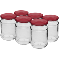 Słoik 250ml ml z zakr. bordo fi66 6szt. 132248