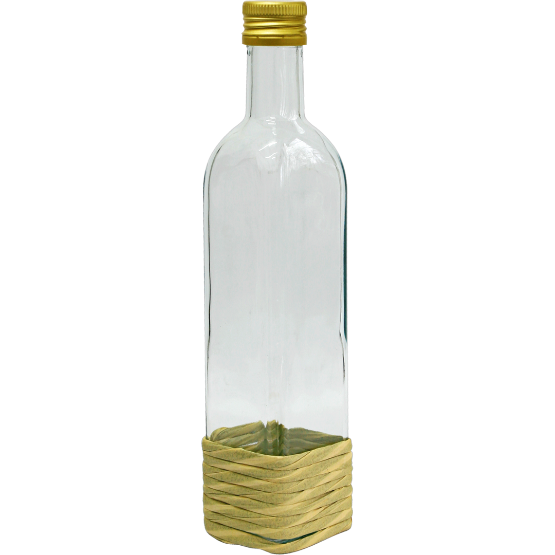 Butelka czterokątna MARASCA 0,5L w opl. 631306