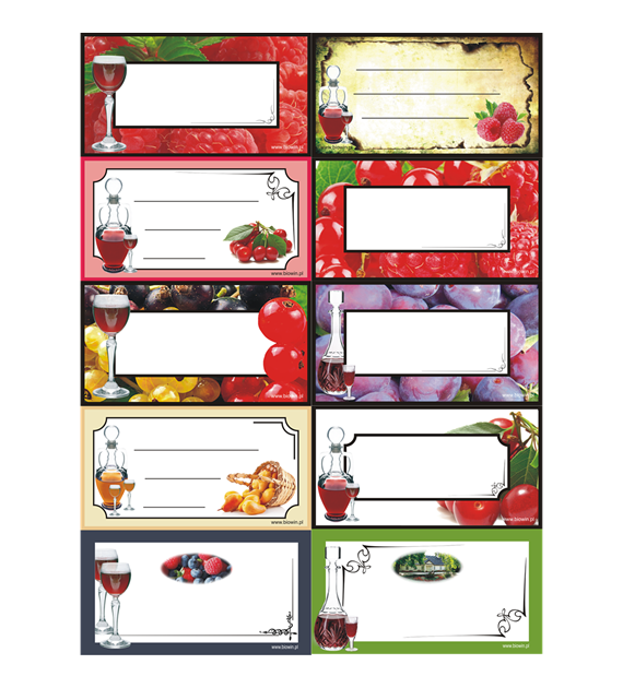 Etykieta na nalewki 30szt. 660003 83mm/45mm EN30