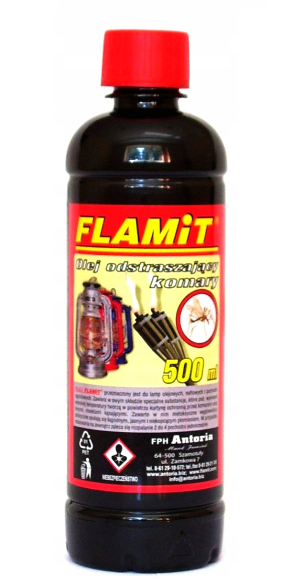 Olej Flamit 0,5l Anty-Komar do lamp i pochodni /24