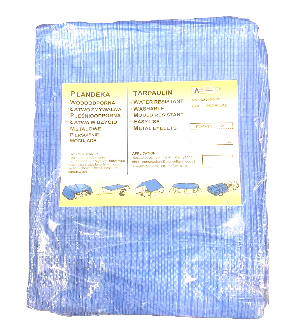 Plandeka 5x6 niebieska 65g/m2