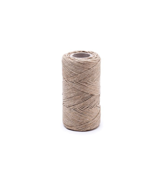 Nici lniane nabłyszczane szare 100g/120m
