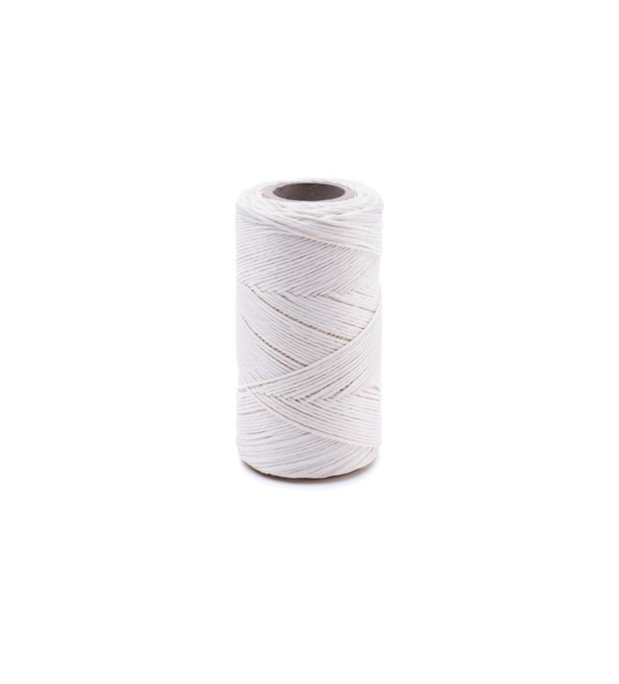 Nici lniane nabłyszczane BIAŁE 100g/120m