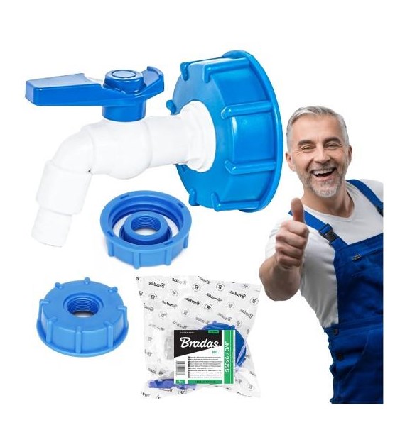 Kran z nakrętką do Mauzera 2x3/4 IBCS60-KK0512