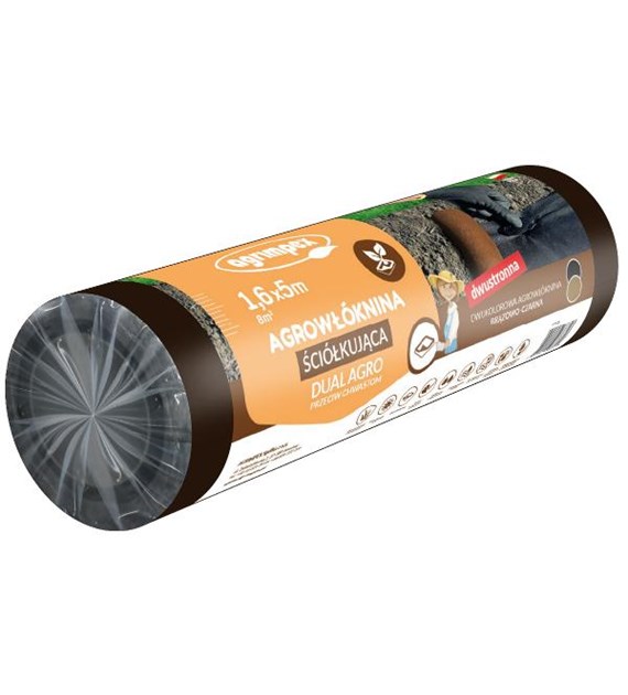 Agrowłóknina Dual-Agro brąz-czarna  P50 0,80x50
