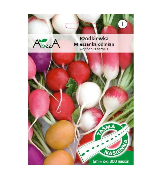 Rzodkiewka mieszanka odmian 6m/ca 300n TAŚMA ST
