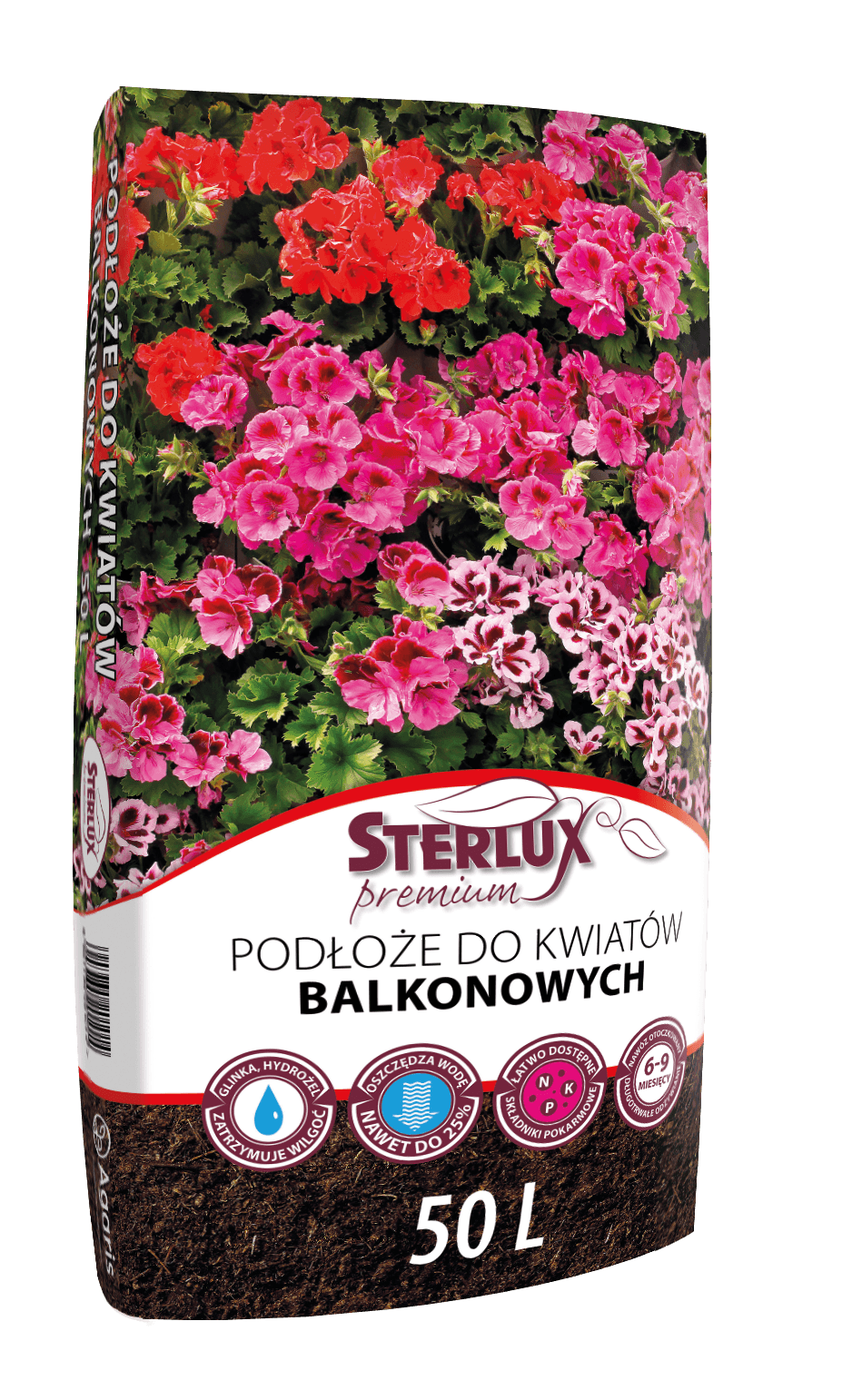 STERLUX PREM Podłoże do kwiatów balkon 50l /48/
