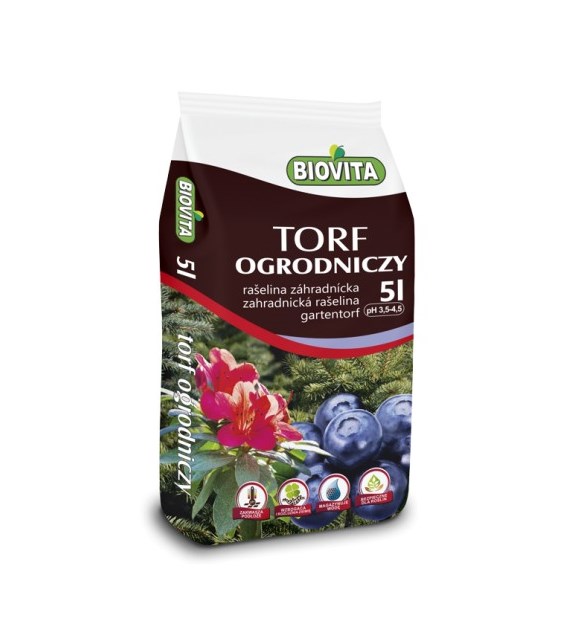 Biovita Torf kwaśny 3,5-4,5 5l /10/ pal.360