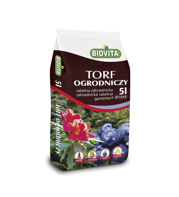 Biovita Torf kwaśny 3,5-4,5 5l /10/ pal.360