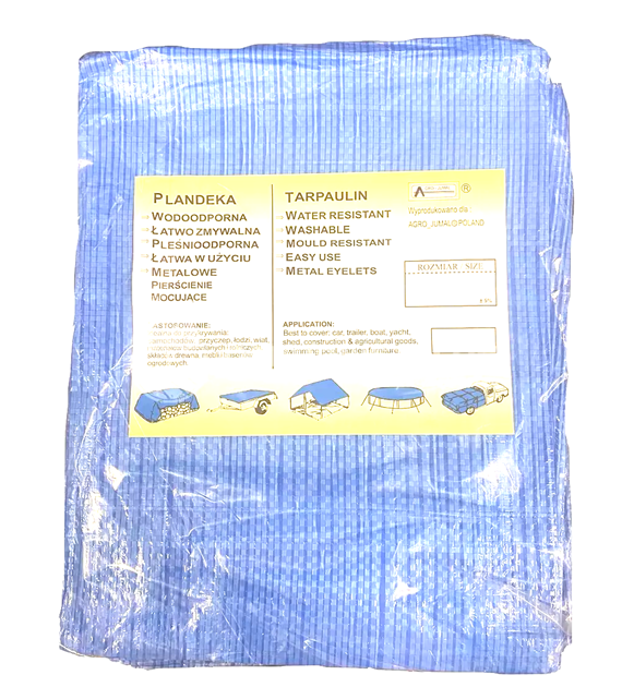 Plandeka 8X10 niebieska 65g/m2