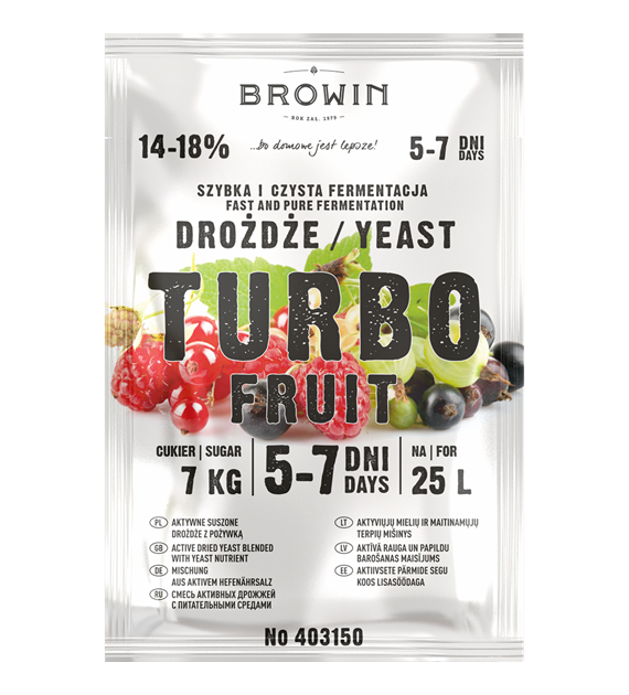 Drożdże Turbo 5-7 dni 40g 403150 turbofruit/15/