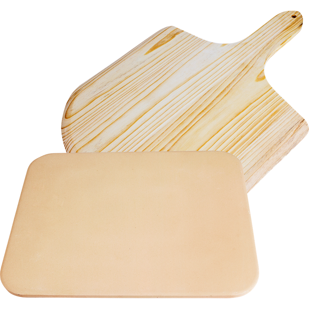 Kamień do pizzy z łopatką prost. 38x30,5cm 312007