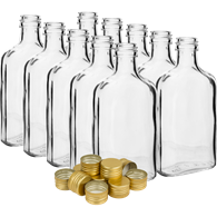 Butelka piersiówka + zakrętka 200ml /10/ 631411