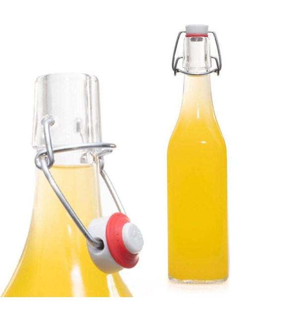 Butelka 250ml z hermet. zamknięciem kwadrat 631121