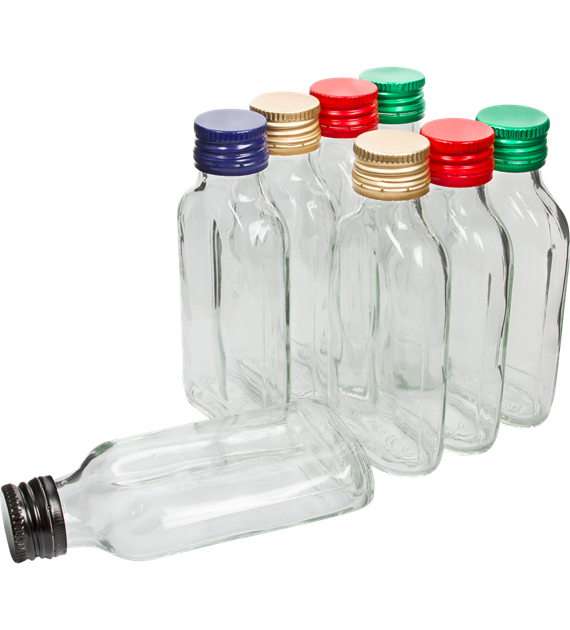 Butelka piersiówka + zakrętka 100ml /8/  631413