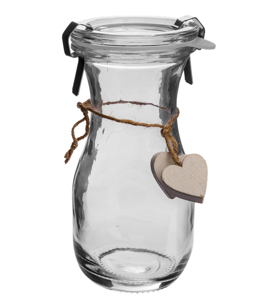 Butelka Od Serca biała z zamknięcim 250ml 610504